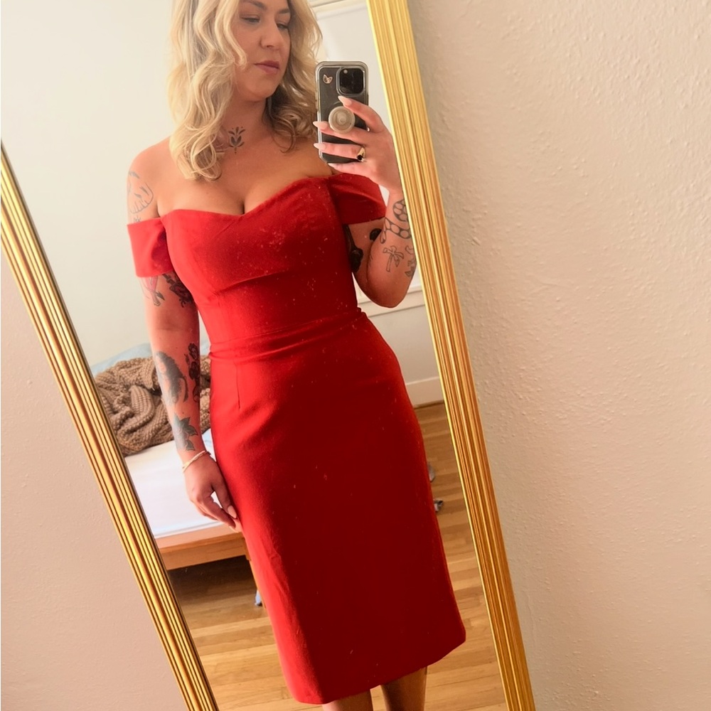 Red cocktail dress